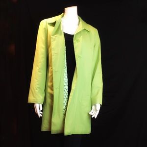 Women’s chartreuse rain coat